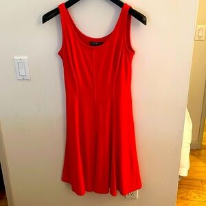 Lauren Red summer dress with built in slip